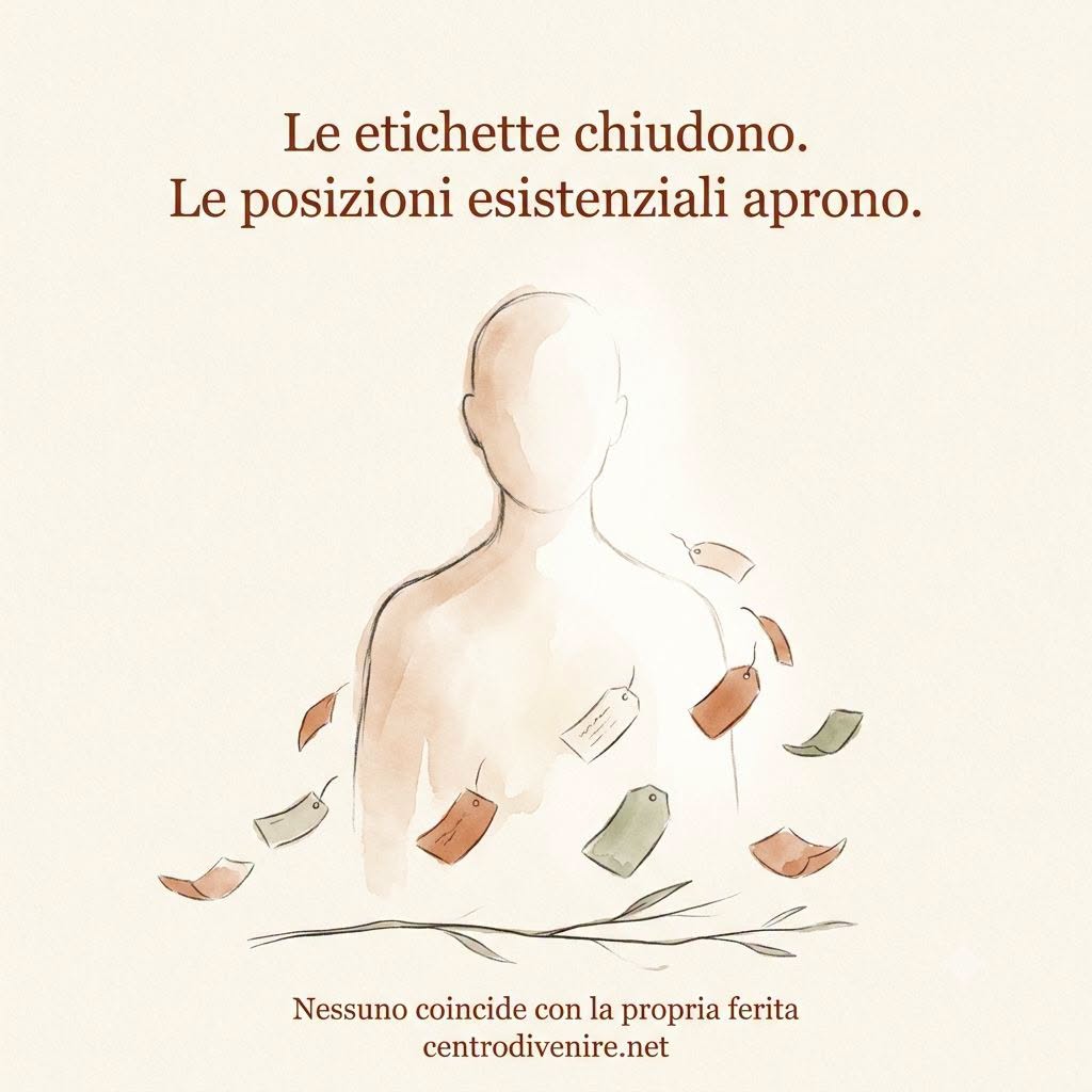 Le etichette chiudono, le posizioni esistenziali aprono.